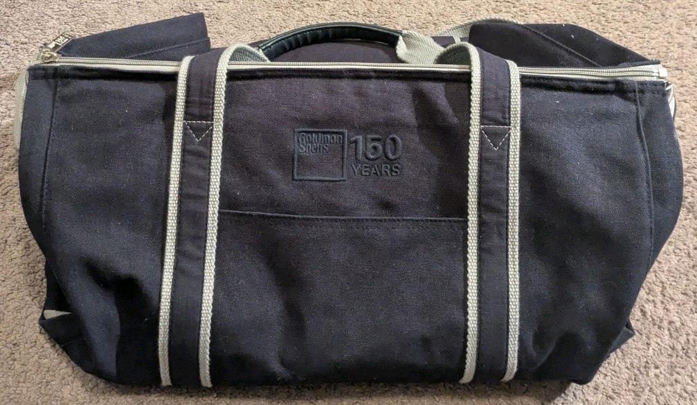 Scarborough & Tweed Goldman Sachs 150 Year Canvas Duffel Garment Bag w/ Dust Bag