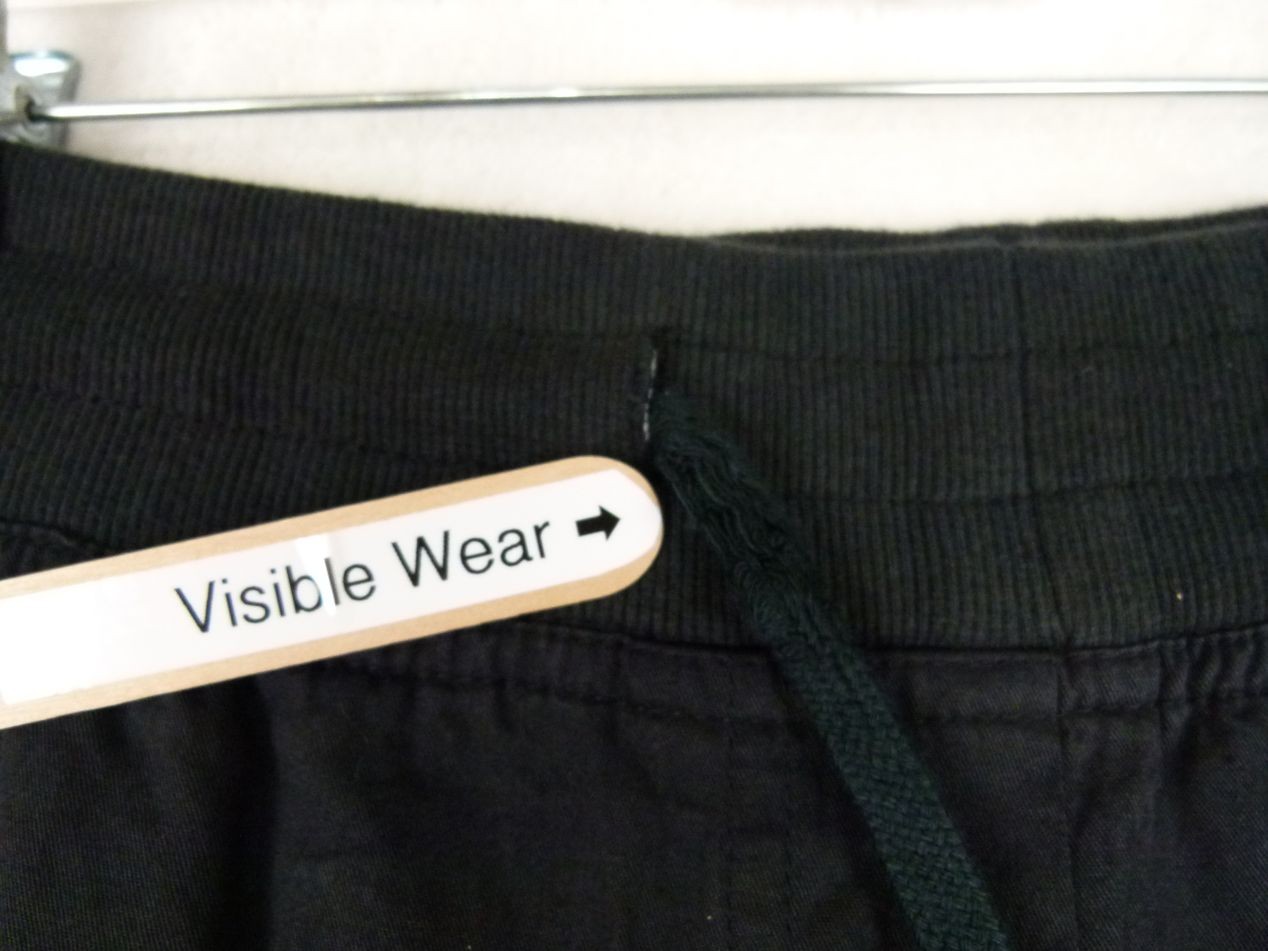 Woman Within Women’s 28W 48×30 Black Solid Cargo Cotton Capri Pants Drawstring