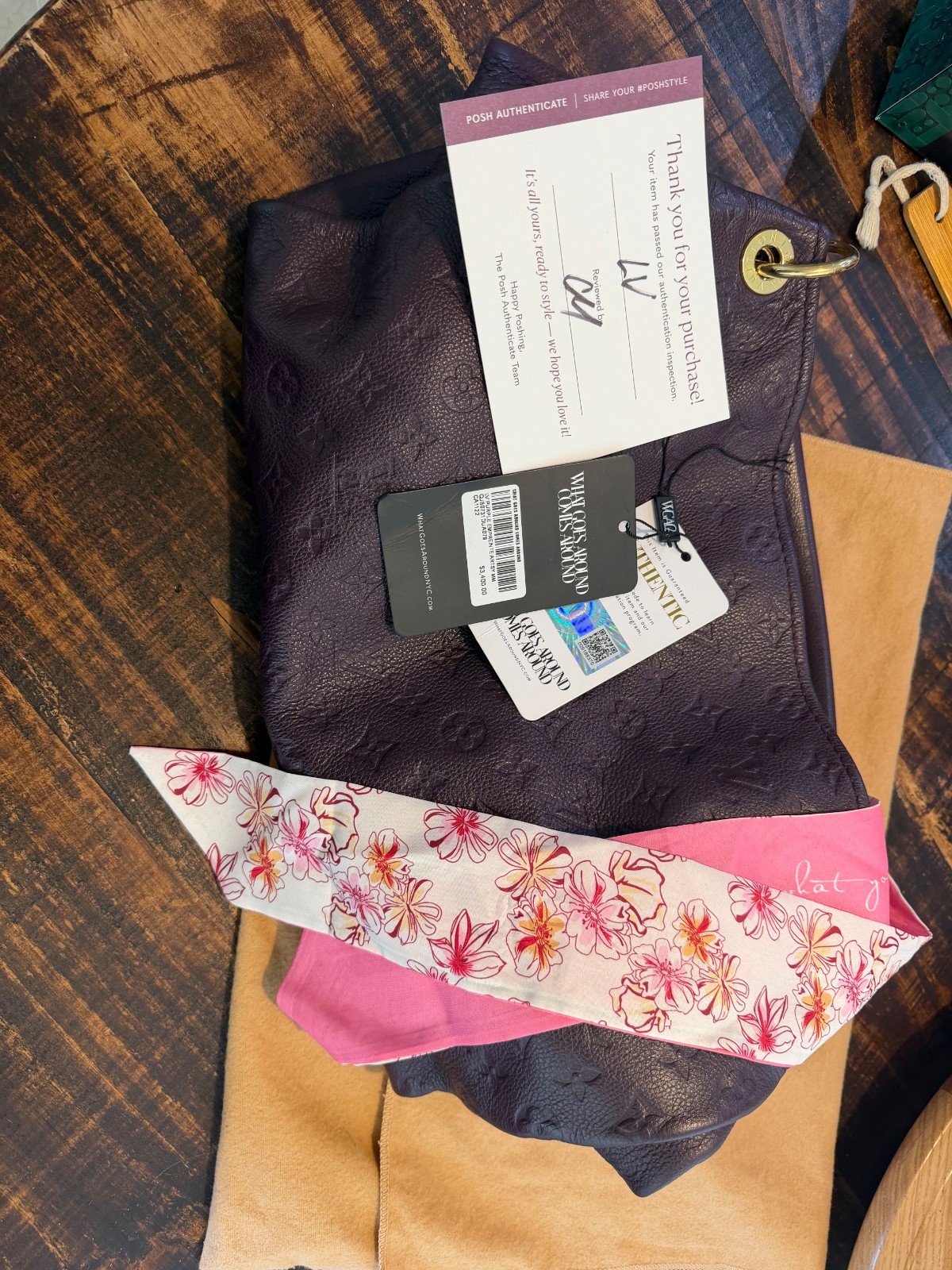 Louis Vuitton Purple Monogram Empreinte Purse Artsy