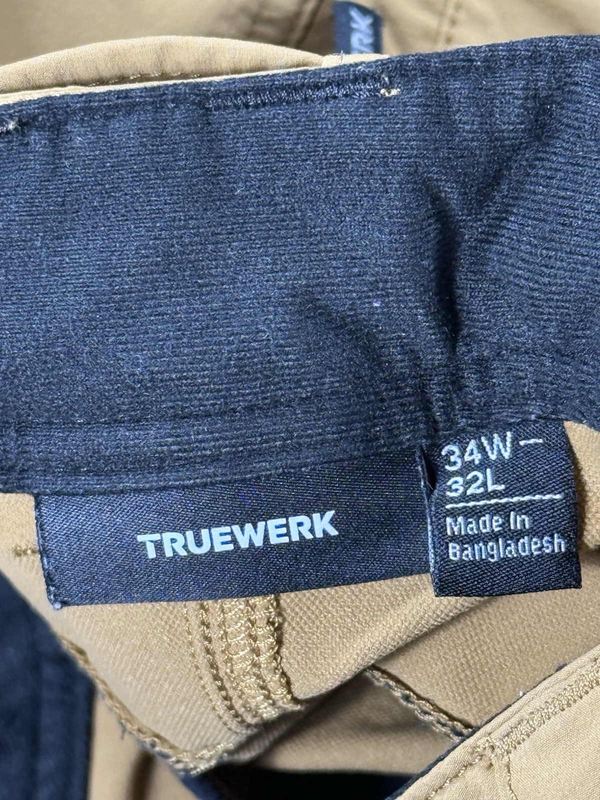 Truewerk Pants Mens 34×32 T2 Werkpant Brown Cargo Utility Pockets Workwear