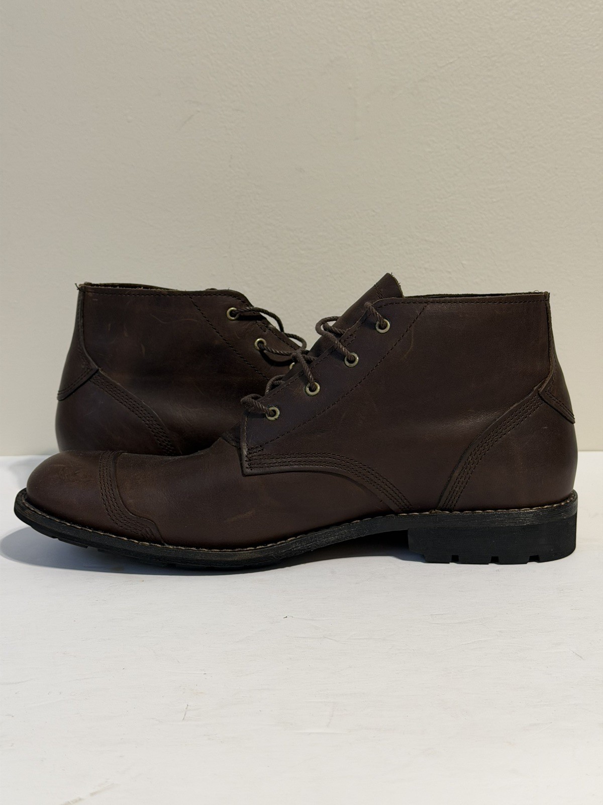 Timberland Men’s Brown Leather Chukka Ankle Boots Size 11W