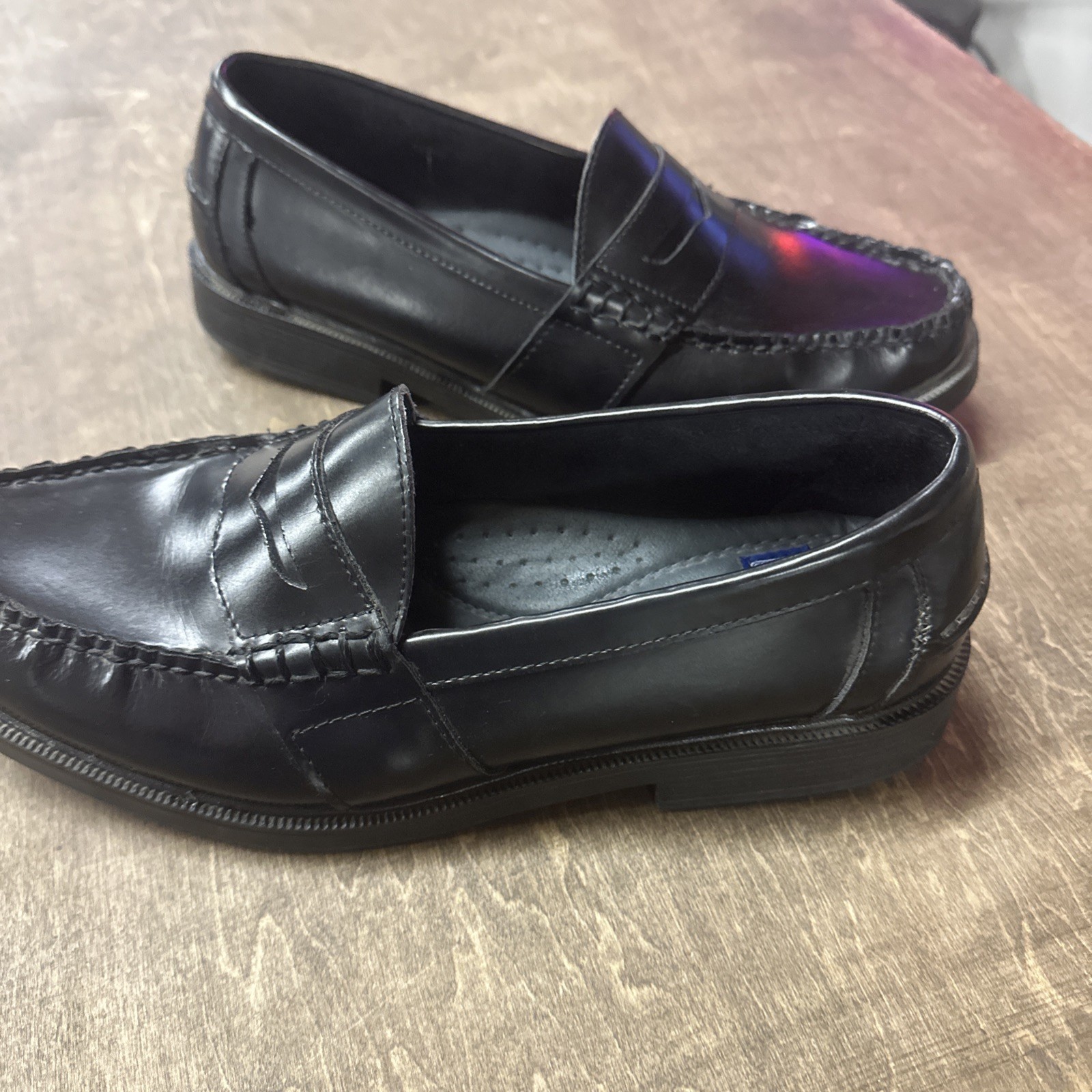 Nunn Bush Men’s 12M Black Leather Penny Loafers Slip On Shoes Preppy Casual