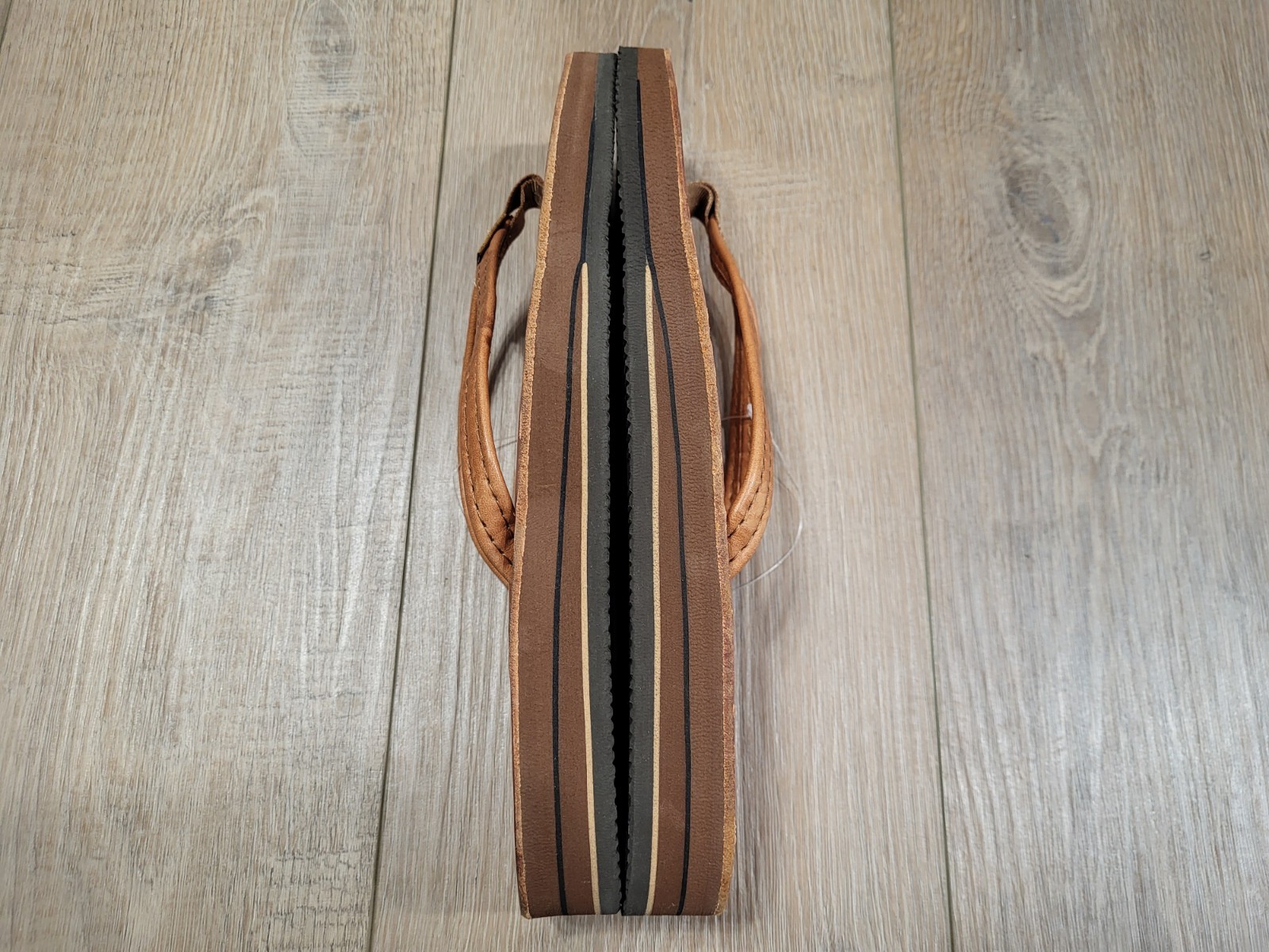 RAINBOW Thong Sandals Double Layer Redwood Womens XL 8.5-9.5 302ALLN Leather $74
