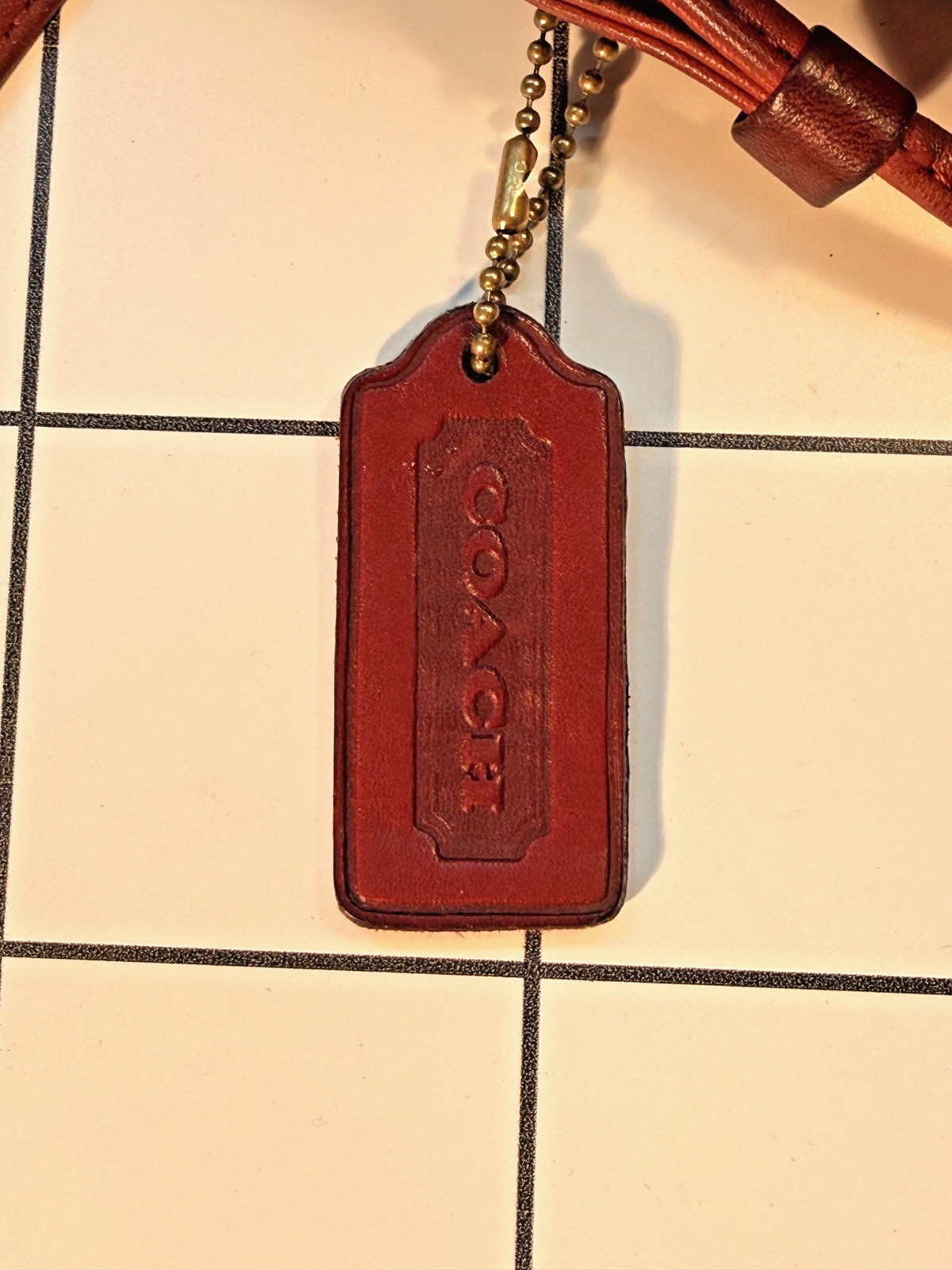 Vintage Coach 9017 Abbie Zip crossbody bag red leather 1997 – evening bag/clutch