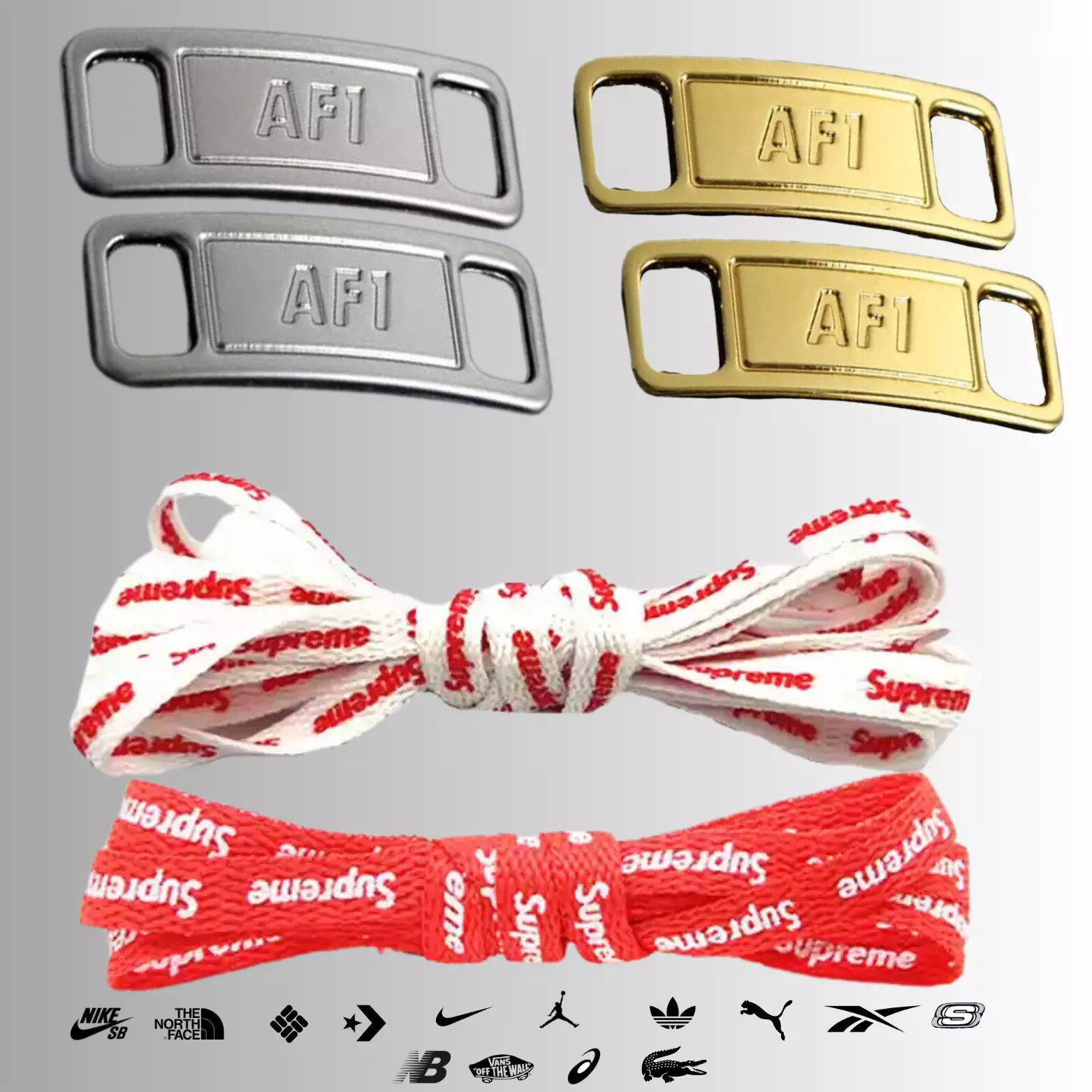 AF1 Supreme Shoe Laces 120cm BLACK, RED, WHITE WHEAT air jordan, dunks, airforce