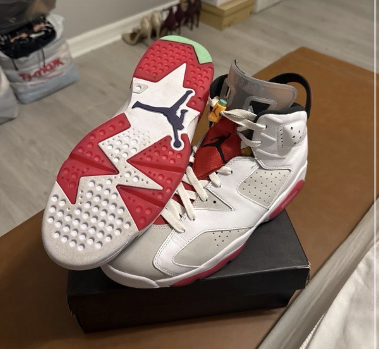 Jordan Air Jordan 6 Retro Hare 2020 High Top Leather Sneaker CT8529-062
