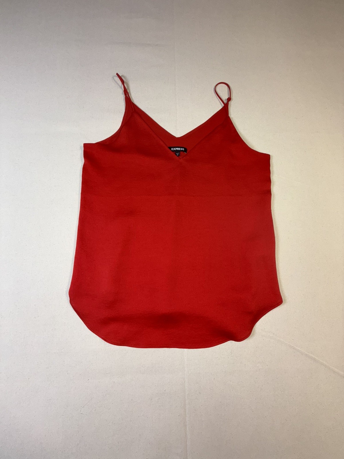 Express Womens Red Spaghetti Adjustable Strap Lined Camisole Tank Top Size Sm