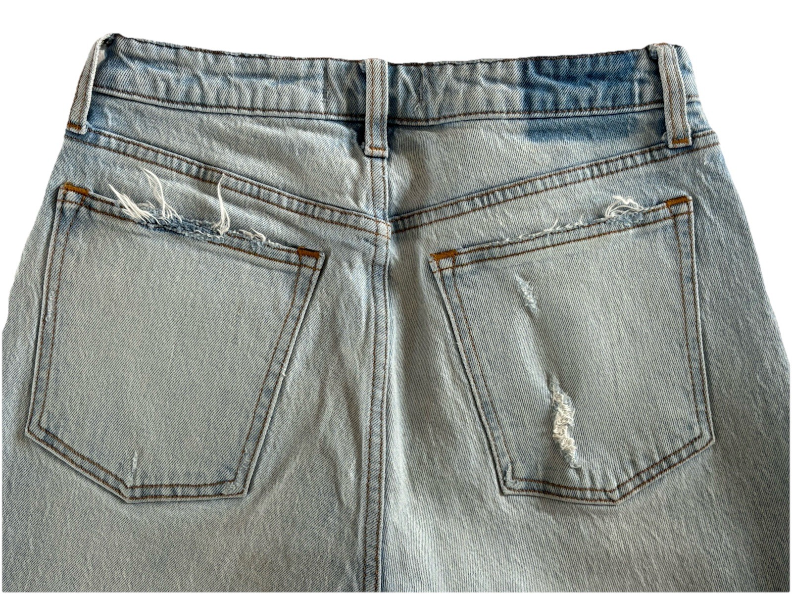 Abercrombie & Fitch Sz 28 6S The Mom High Rise Curve Love Distressed Jeans