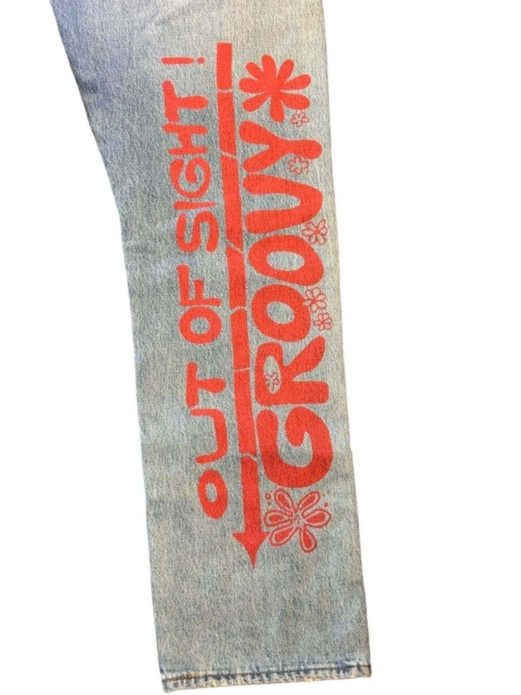 LEVI’S Men’s Premium 501 Original SUMMER LOVE JEANS Festival Groovy Sz 33×30