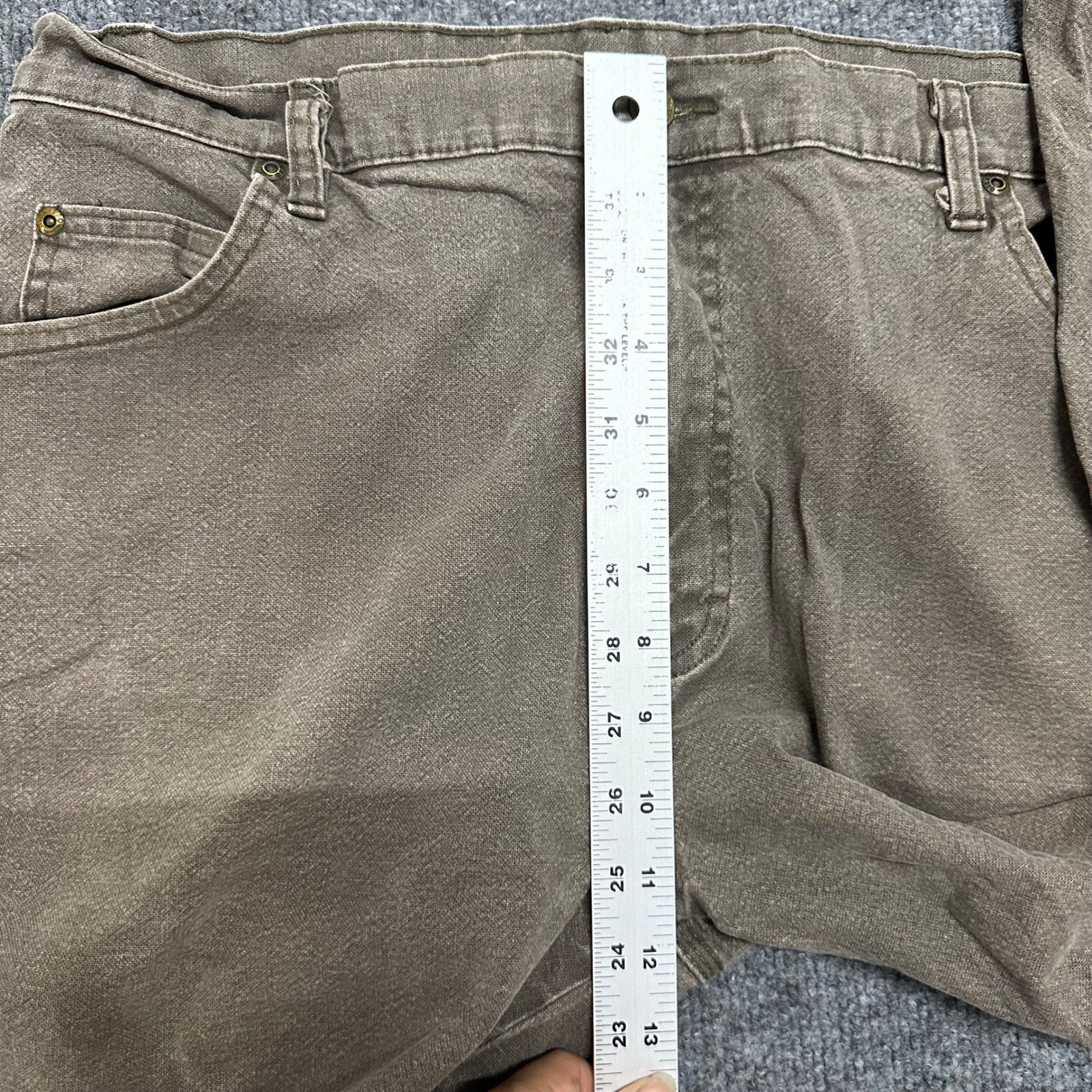 Dickies Carpenter Pants Mens Size 36×28 Brown Distressed Relaxed Fit Workwear