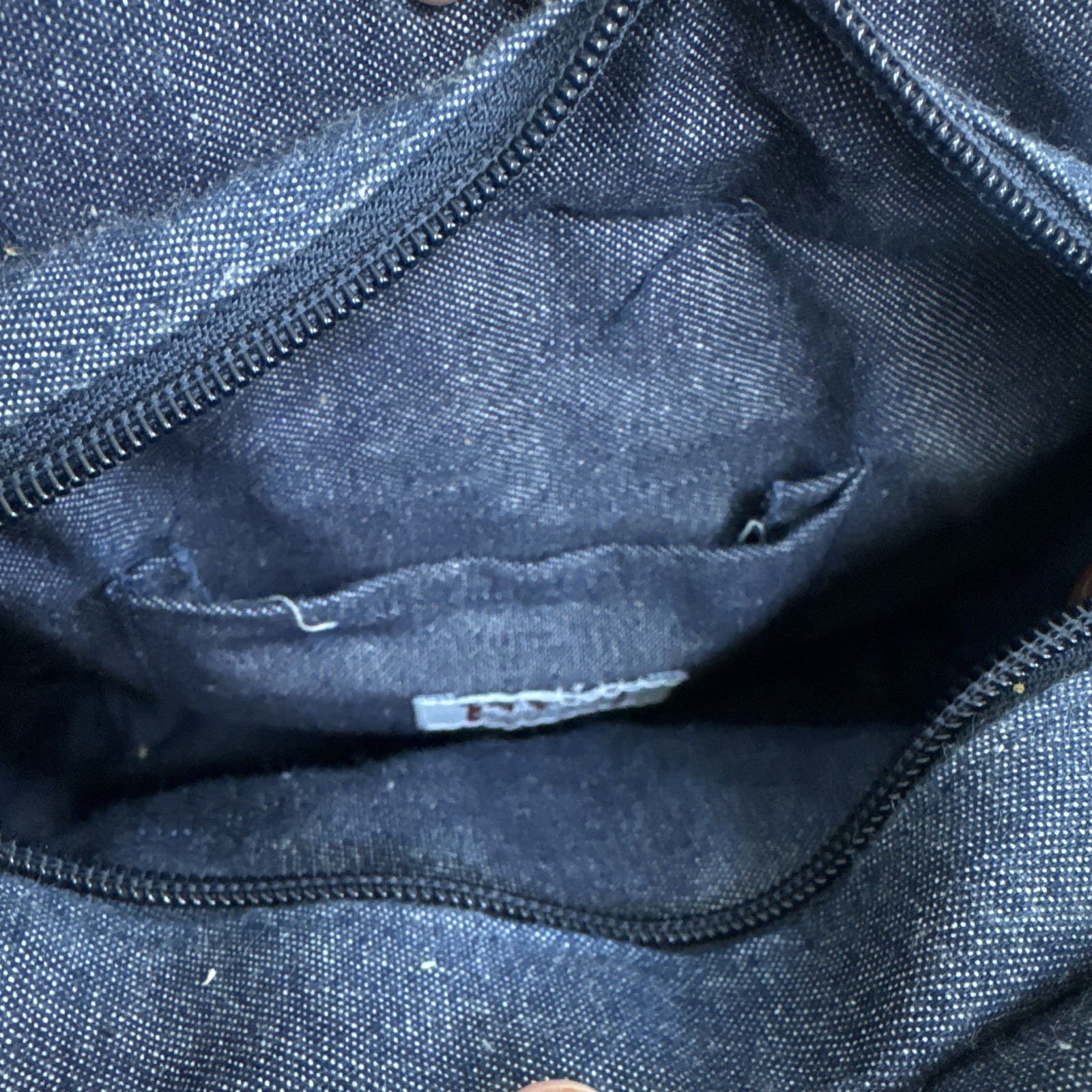 Woven Straw Tote Bag w/ Denim Pocket, Zip Closure, Inner Pockets, Women