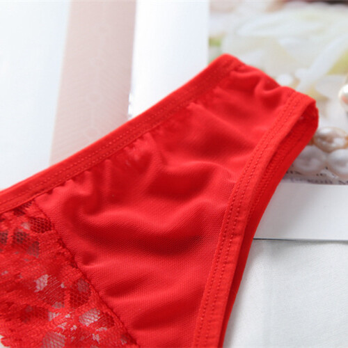 Sexy Women’s Crotchles Panties Lingeries Cheeky Sheer Lace Thong Brief Underwear