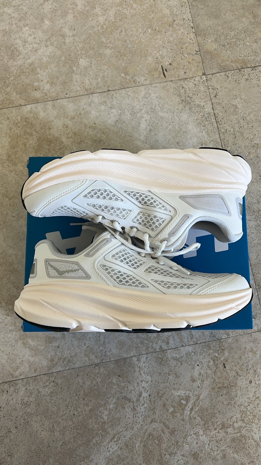 Size 7 – Hoka One One HOKA Clifton One9 Frost Cosmic Grey Extra Laces Included