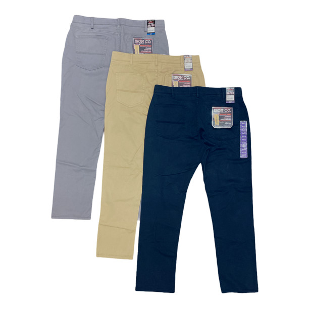 IRON CO MENS CLASSIC STRETCH PATRIOT 5 POCKET PANTS STRAIGHT LEG, COLOR/SIZE