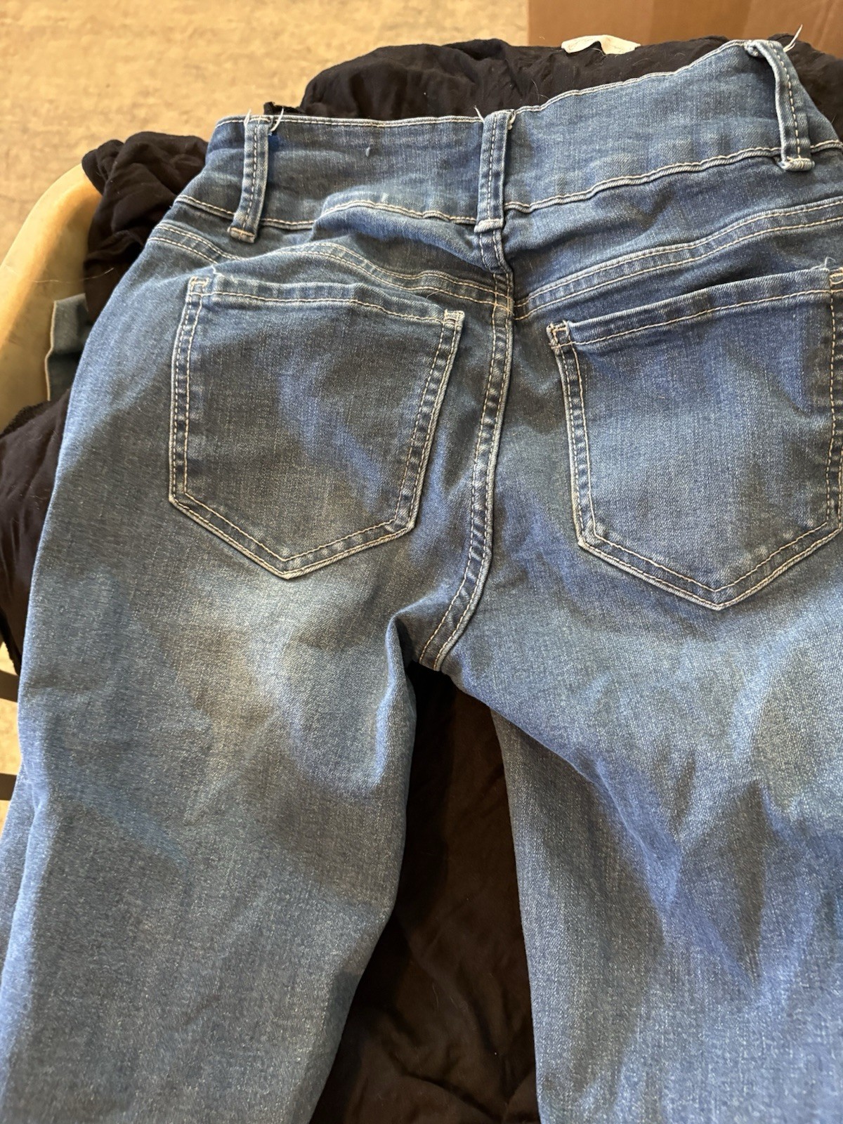 Girls Jeans With Cuff Legs