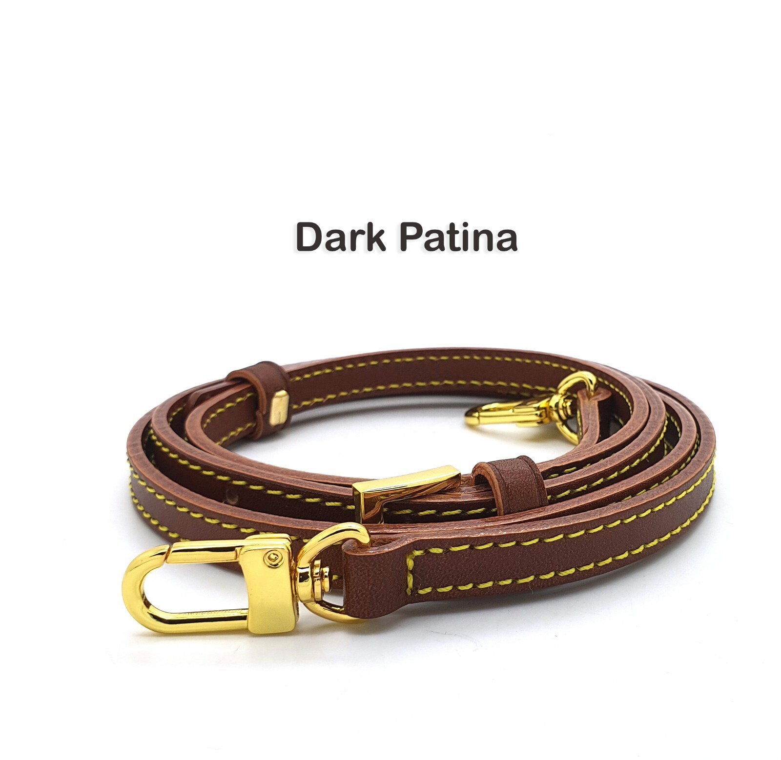 Thin Adjustable Vachetta Crossbody Leather Strap for pochette accessoires bags