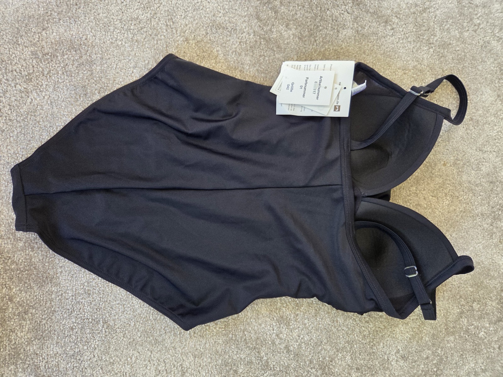 Collection Chalice Germany Size UK 16 Ruched Swimsuit New Floral Stripe