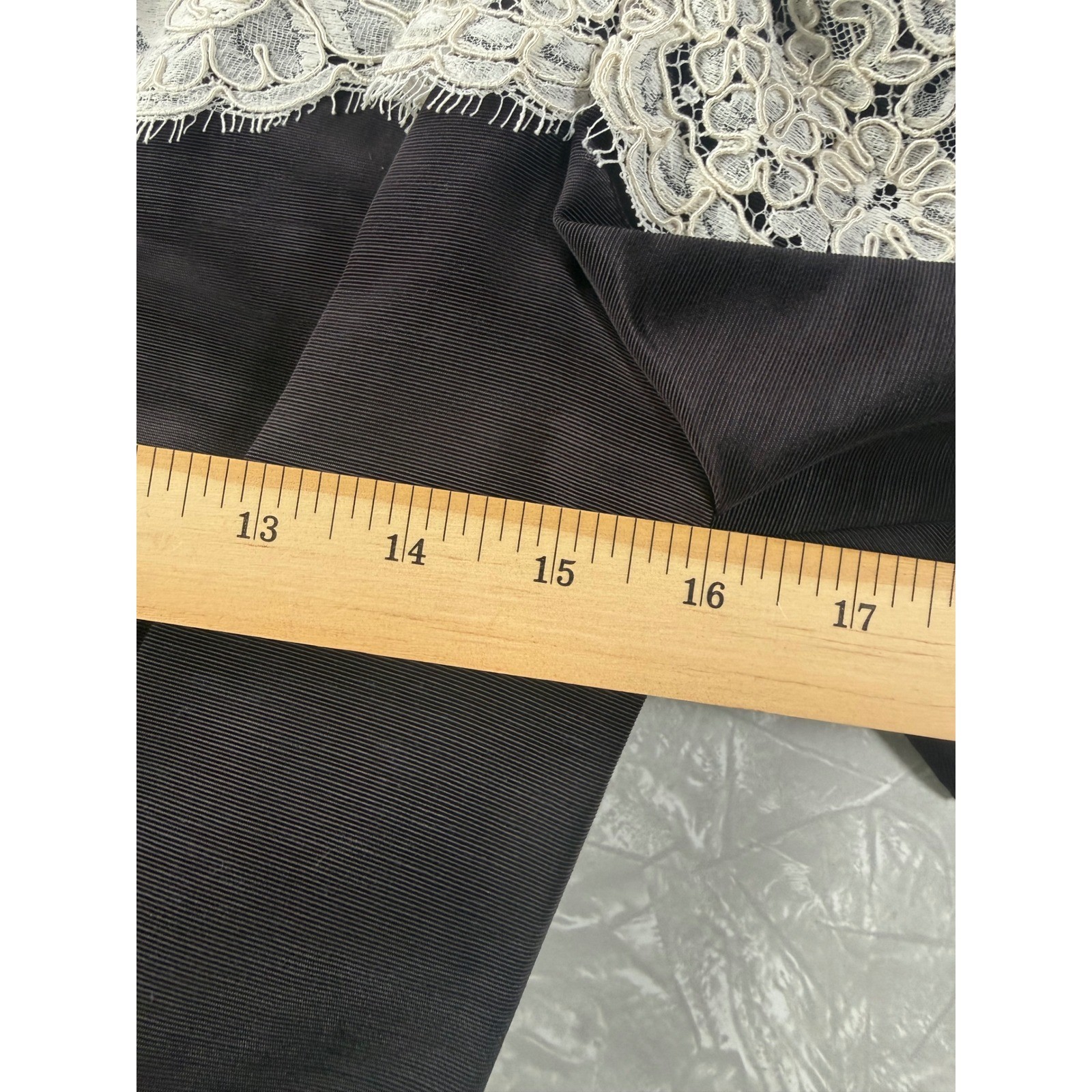 Watters Vintage Black Lace Overlay Evening Jacket Bow Peplum Size 6 Victorian