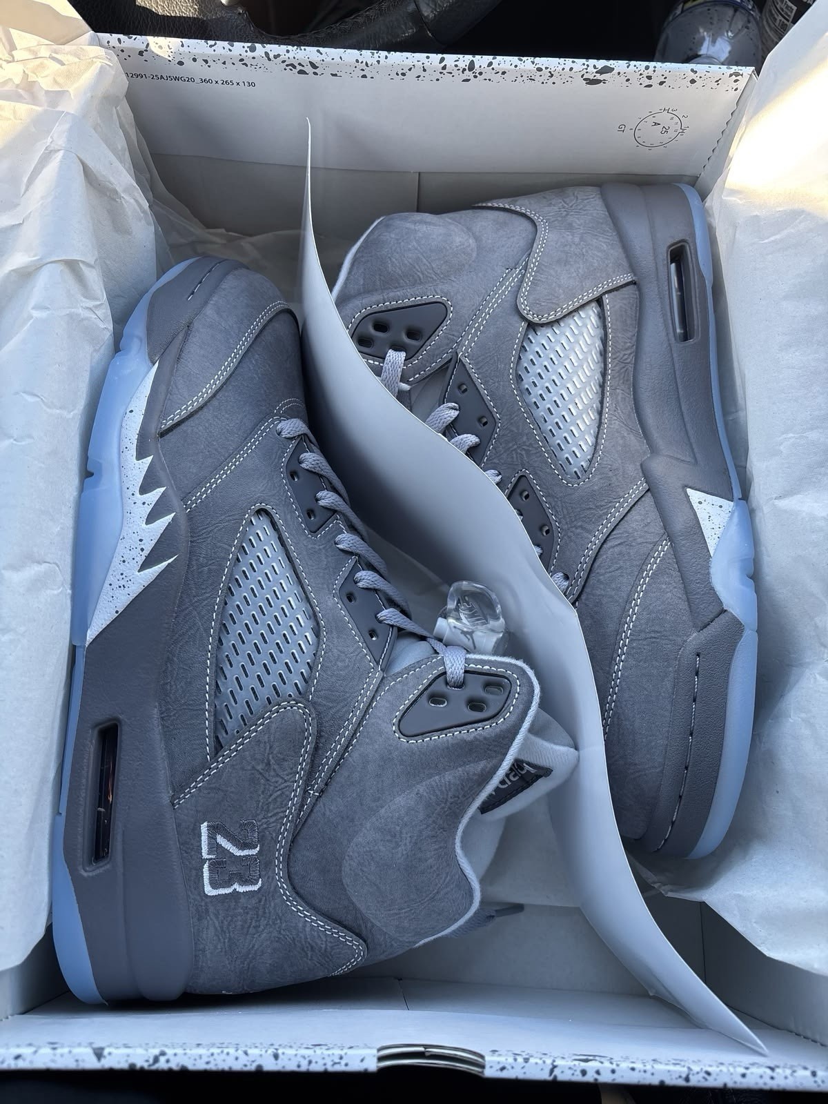 Jordan Air Jordan 5 Retro Gray Mid Top Lace Up Men’s Athletic Sneakers