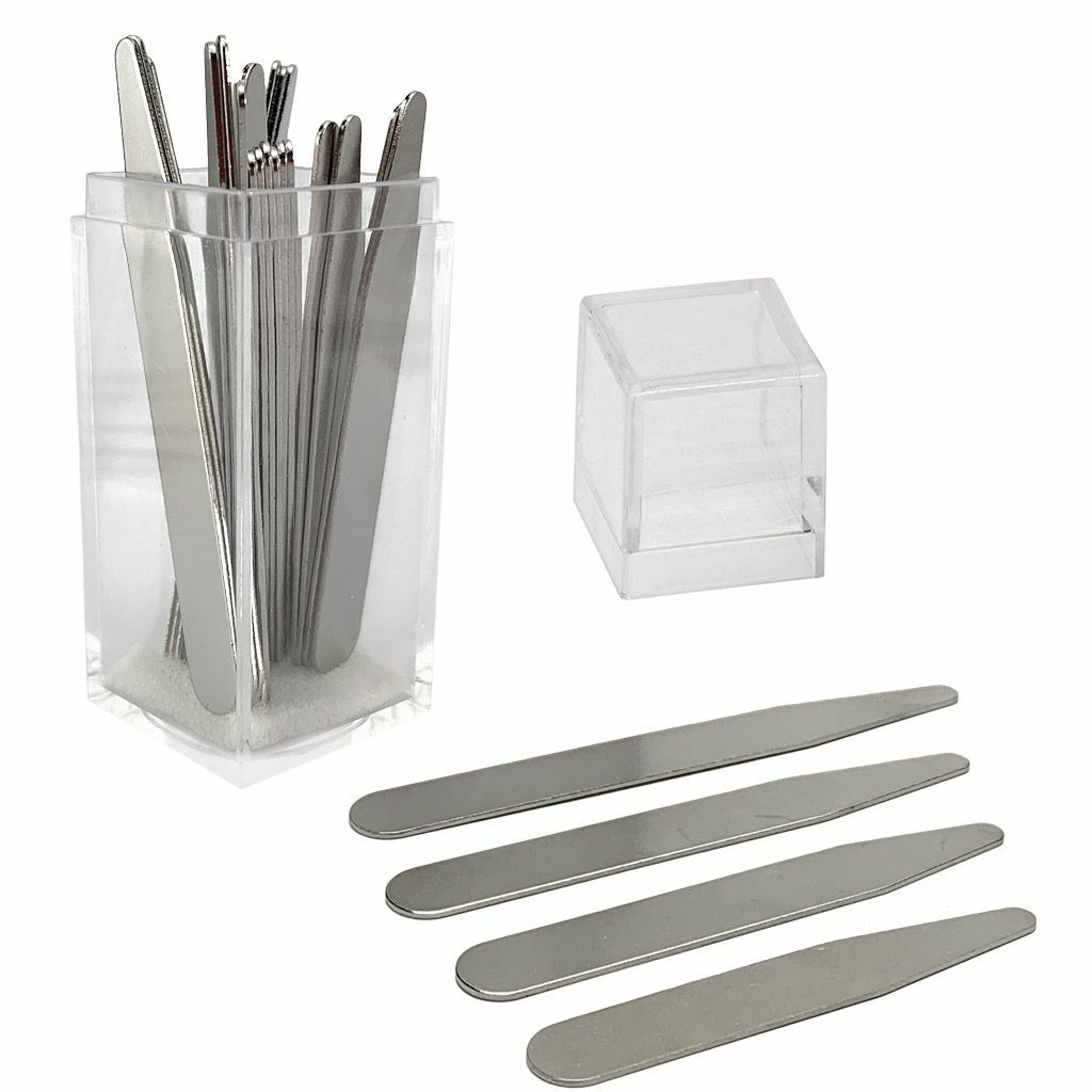 Magnetic 10/20/36/40 Metal Collar Stays Stiffeners+10 Magnet Insert In Box Shirt