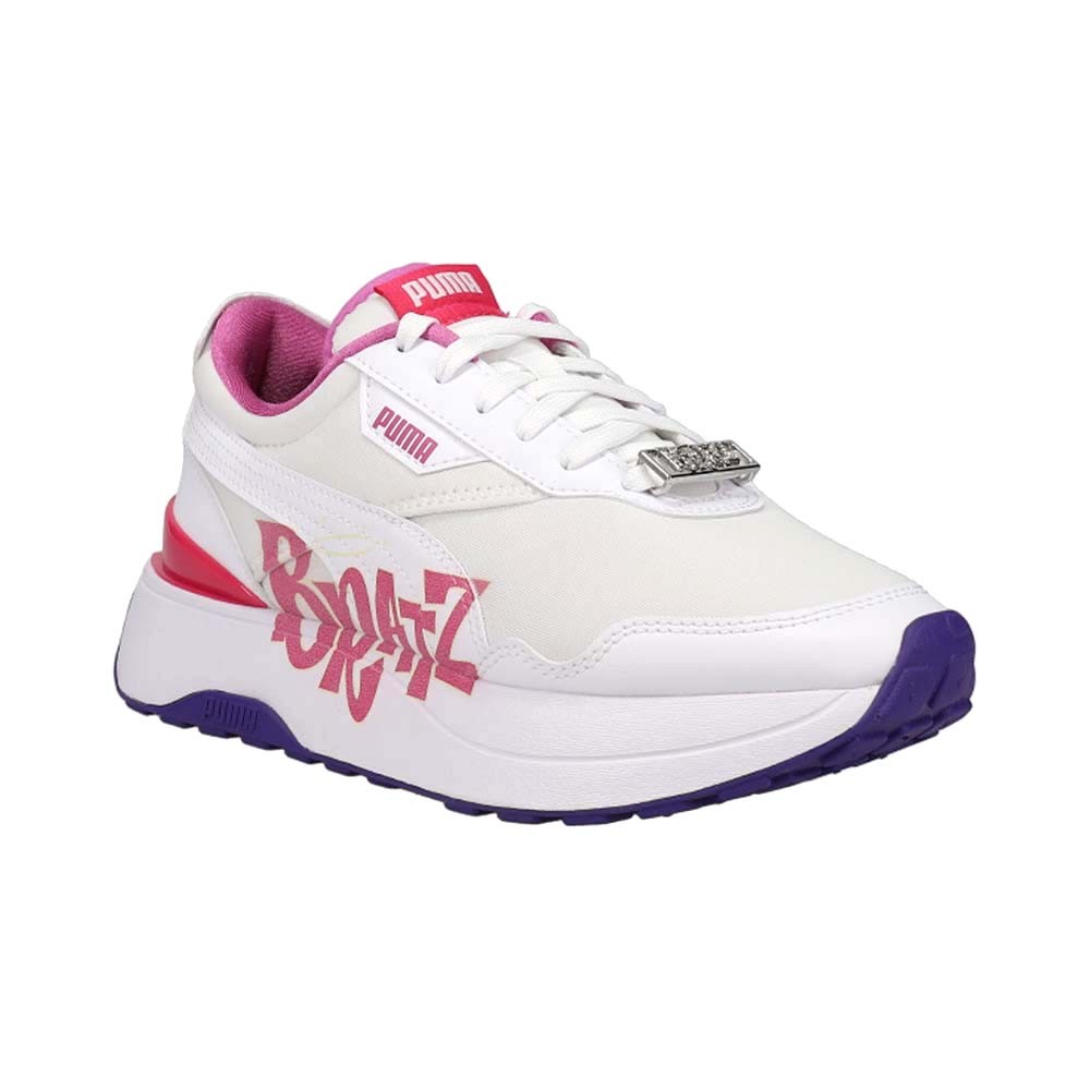 PUMA Bratz X Cruise Rider Lace Up Youth Girls White Sneakers Casual Shoes 38456