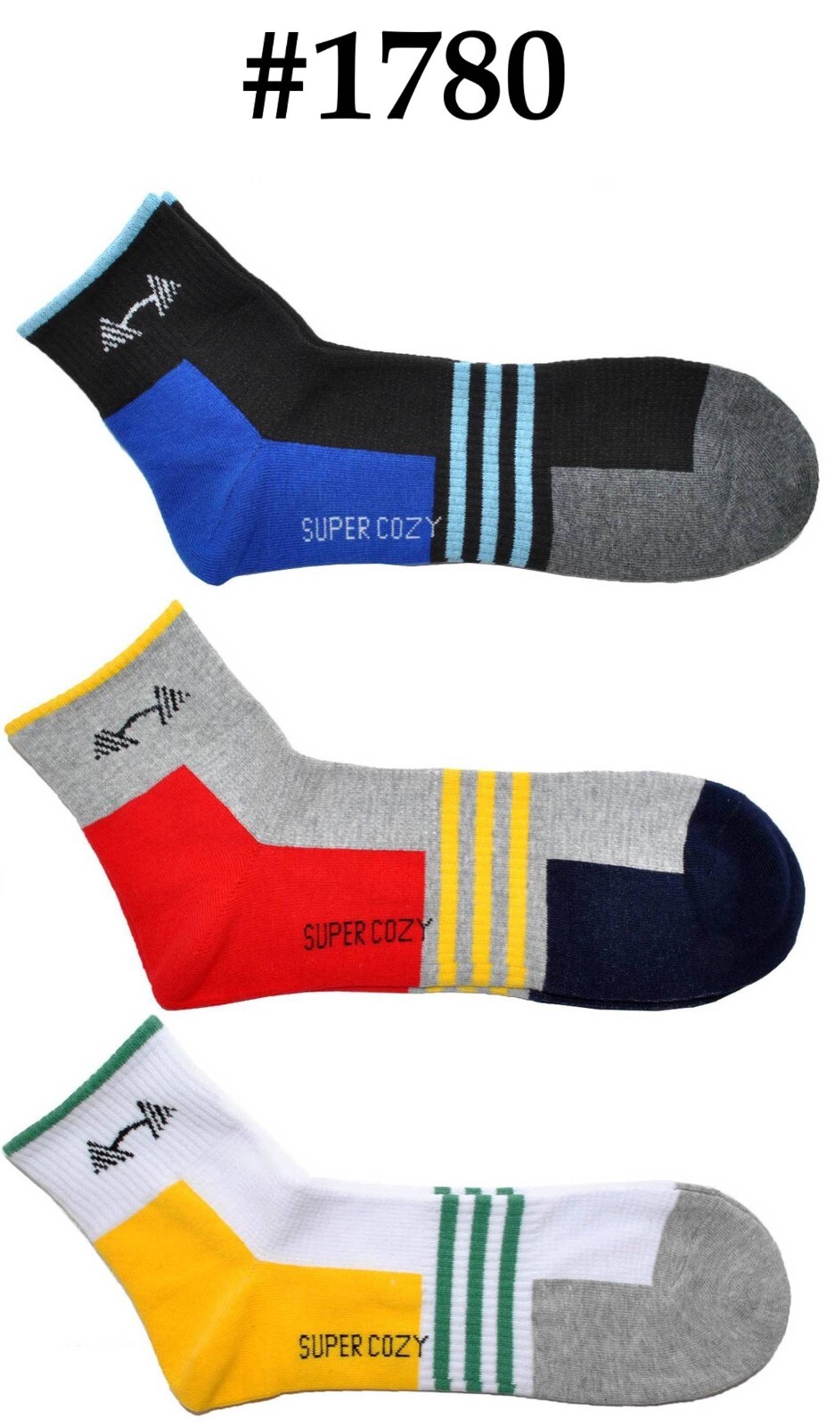 Men’s Athletic Crew Socks 12 Pack, Breathable Cotton Assorted Colors and Pattern