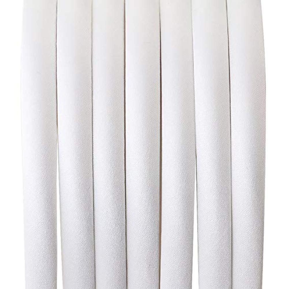 20 PCS 1 CM White Plain Satin Headbands Fabric Hard Head Bands Solid Color White