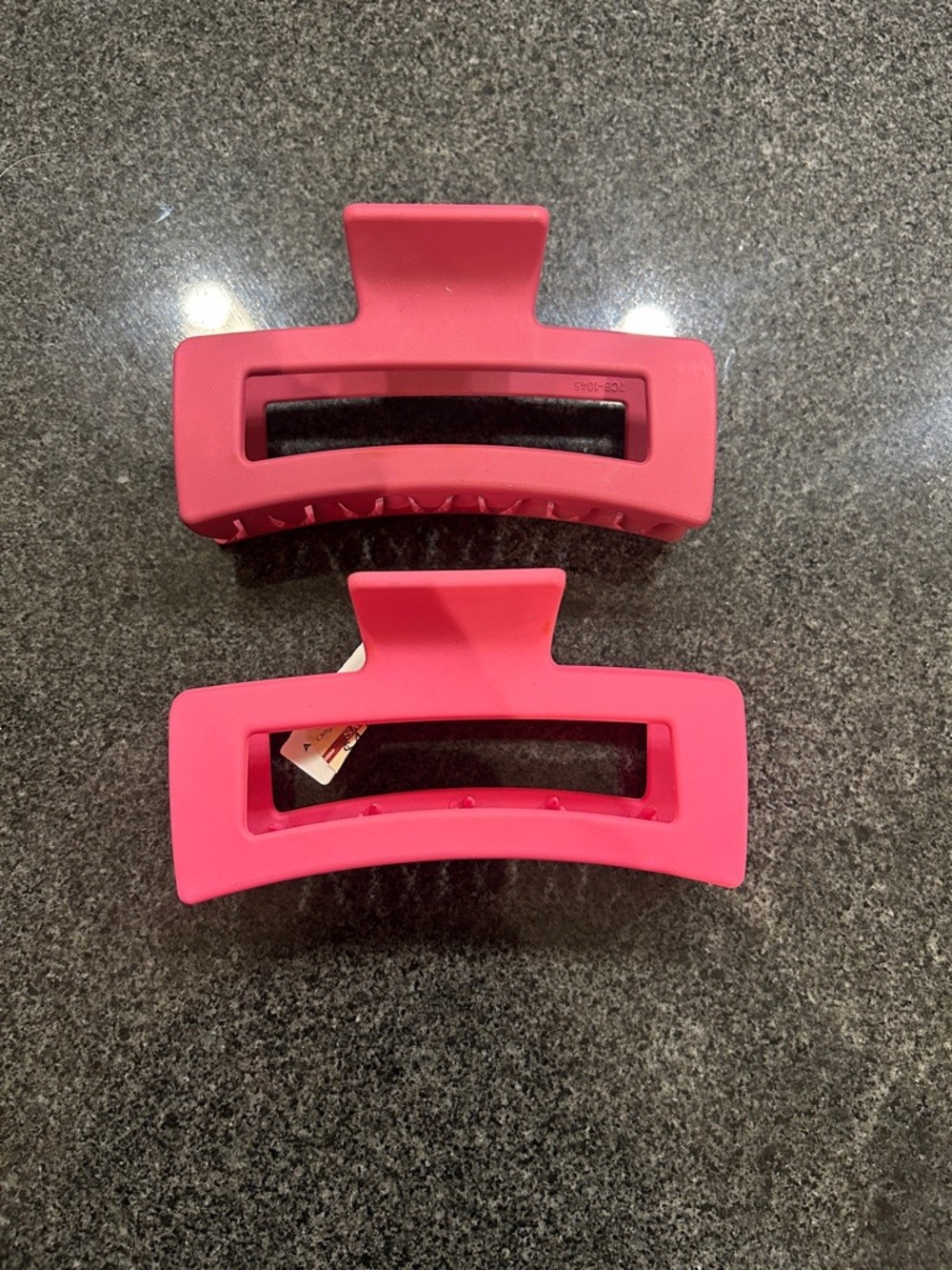 Bundle Pink Rectangle Hair Claw Clips- Women’s Accessory