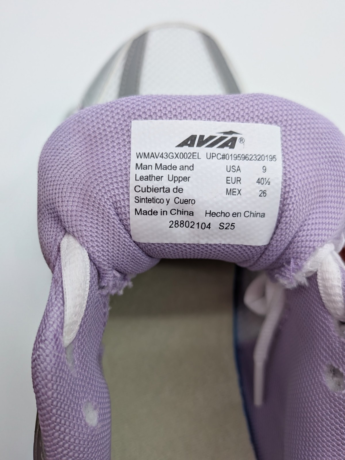 Brand New NWT/Avia Women’s Size 9 Athletic Sneakers (Gray/Silver/Purple Lavender