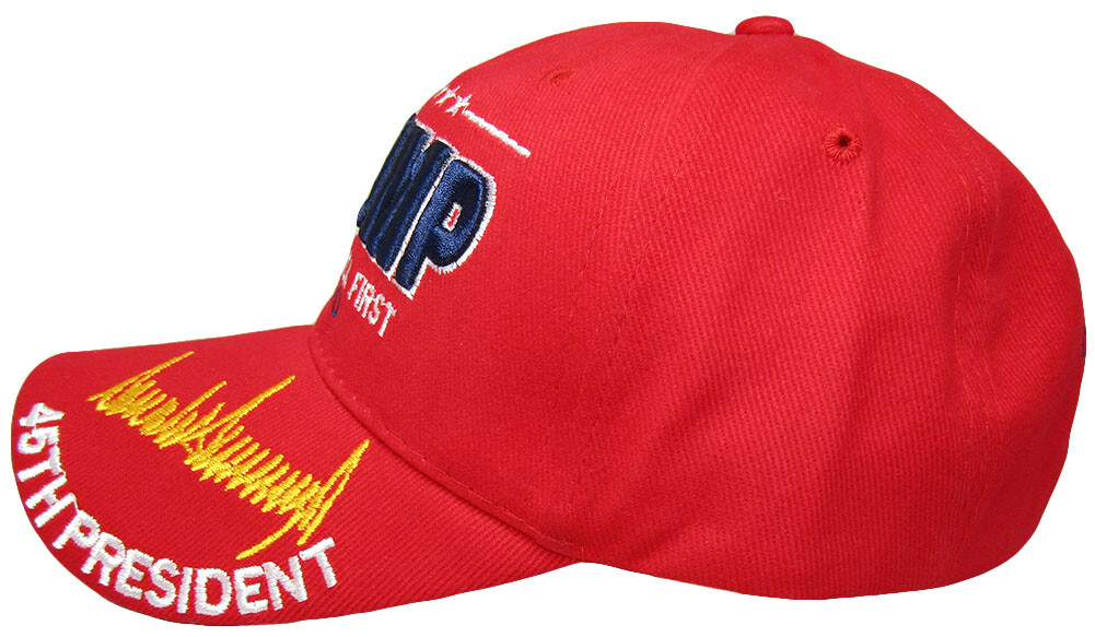 Trump Keep America First 2020 Red Signature 45th President Embroidered Hat Cap
