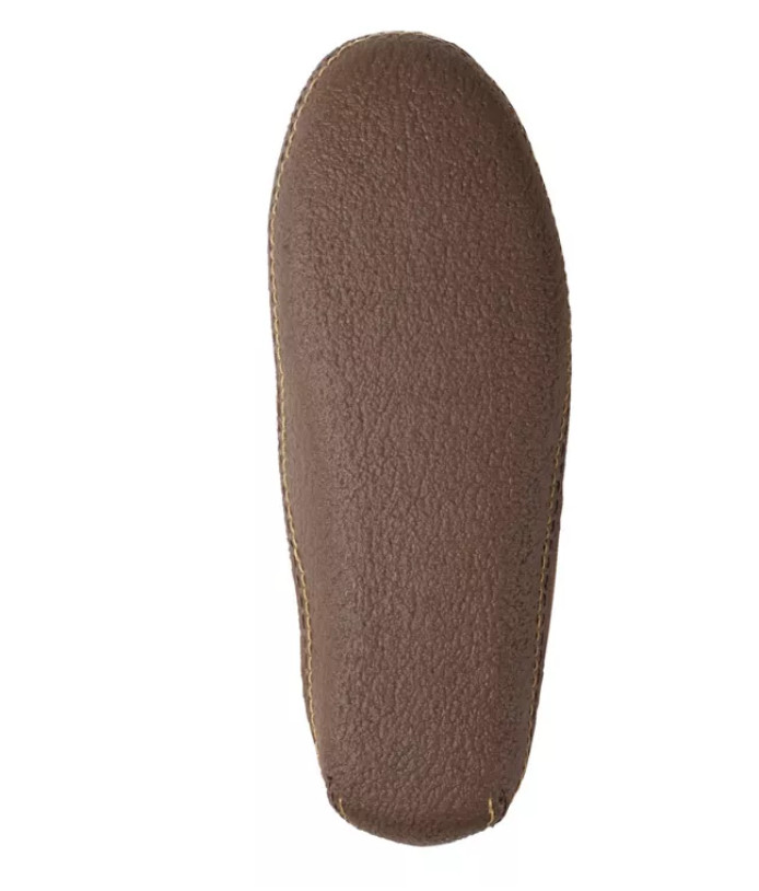 L.L.Bean Men’s Handsewn Slippers, Flannel-Lined, Acorn, NEW