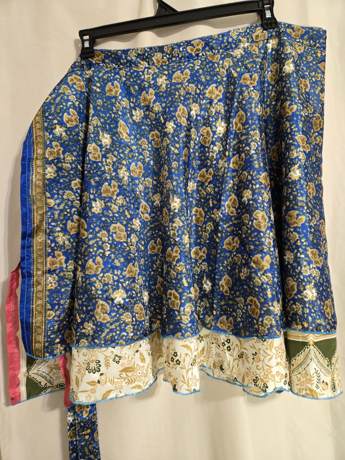 Silk Wrap Around Tie Skirt Reversible One Size Fits Many