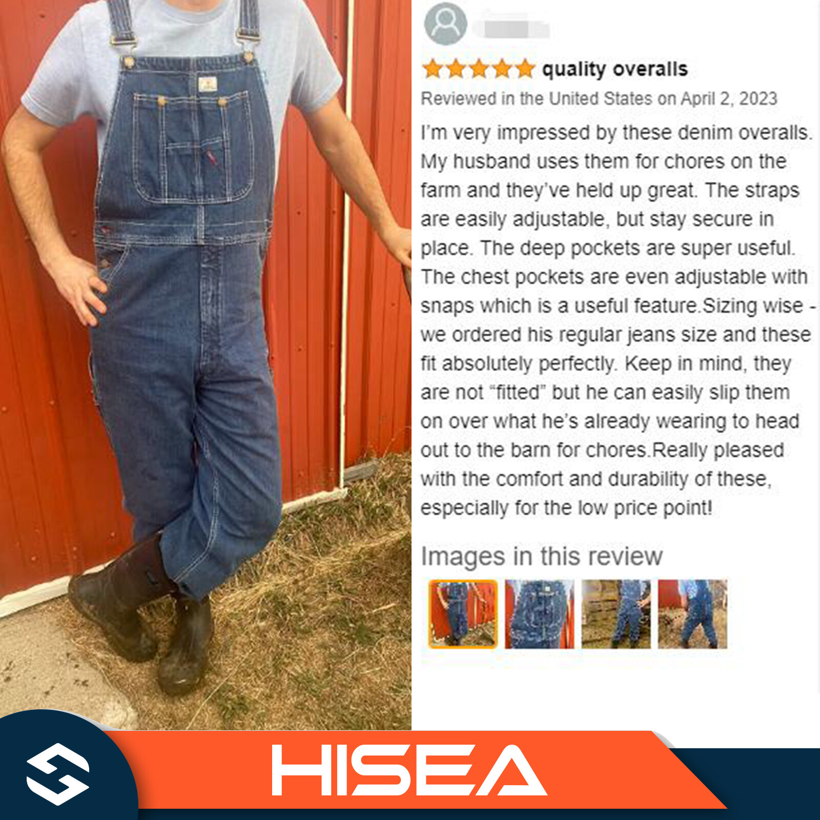 HISEA Men Bib and Brace Dungaree Overalls Heavy Duty Workwear Coveralls Jumpsuit