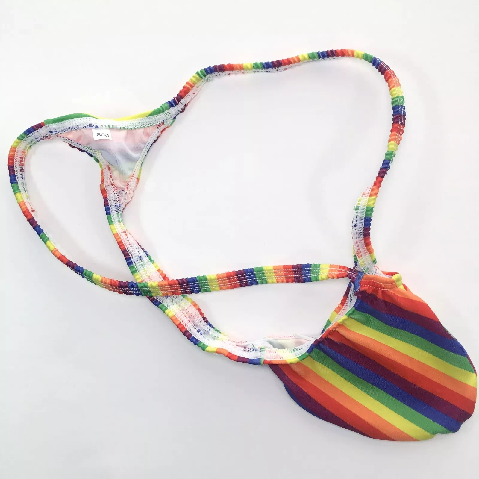 K403 P GRAPE SMUGGLERS STRING MICRO THONG CONTOUR POUCH RAINBOW (S/M 28-34)