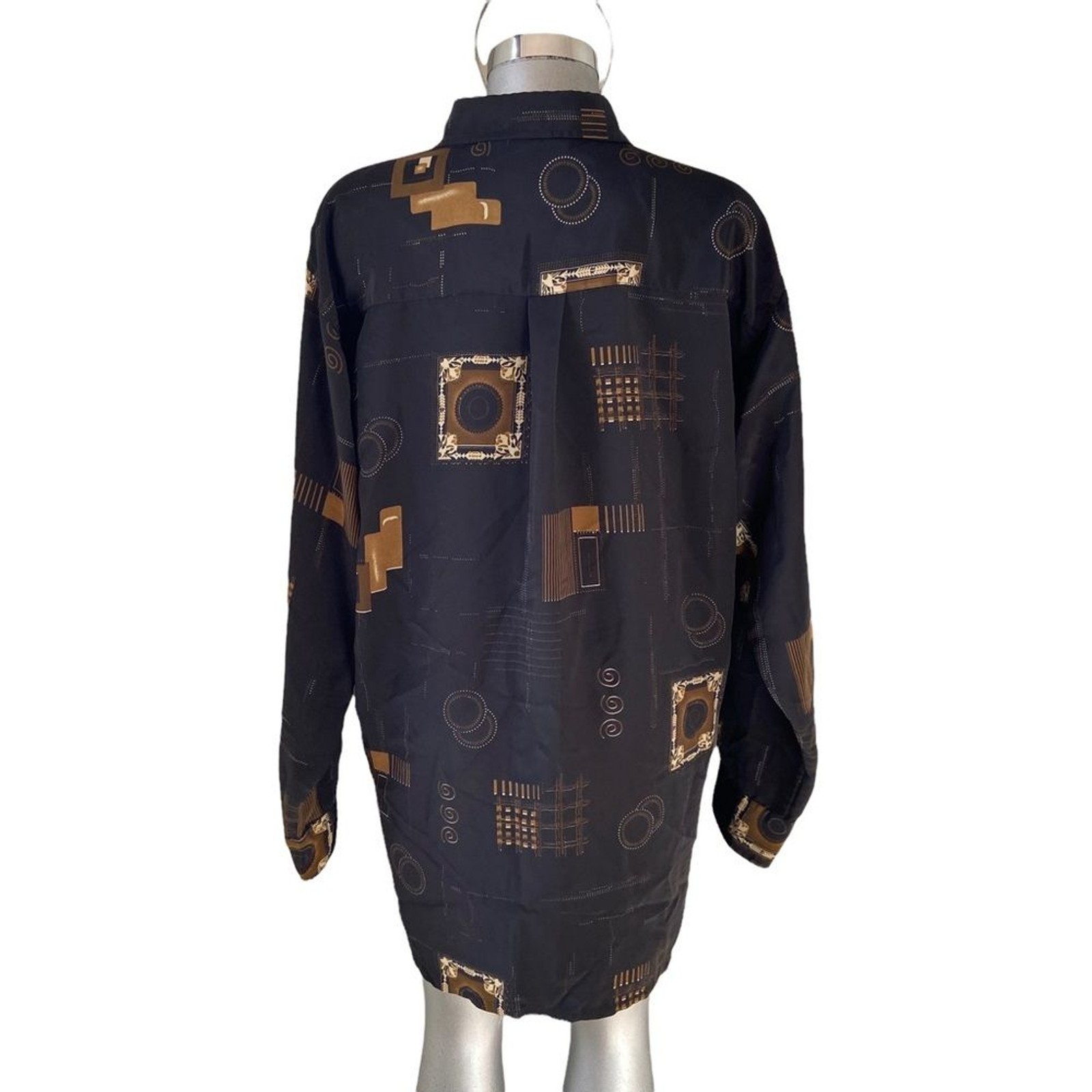 West Adventure Shirt Abstract Long Sleeve Western Men’s XL 17-17.5 Lightweight