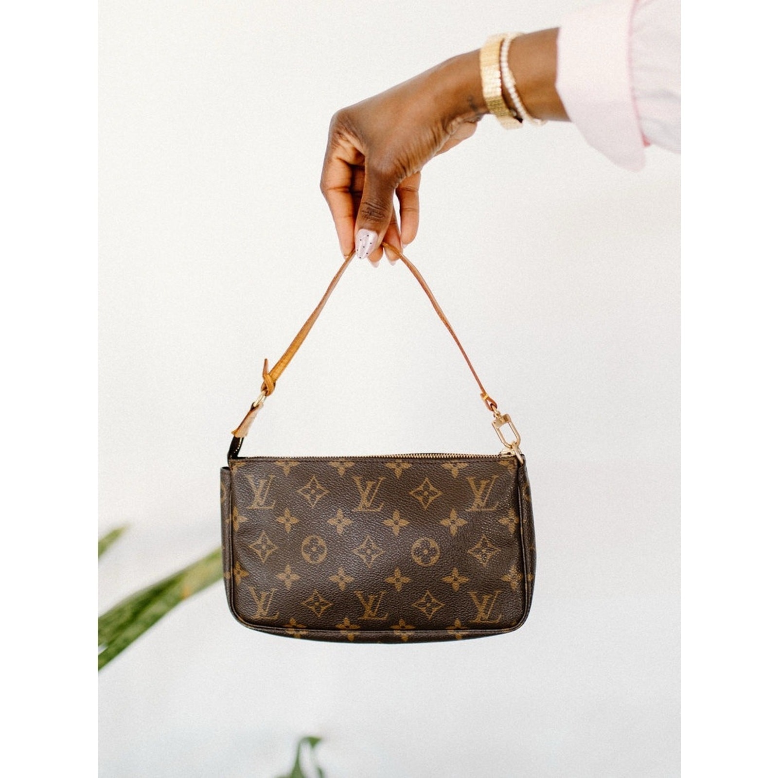Authentic Louis Vuitton Monogram Pochette Accessoires Mini Shoulder Bag
