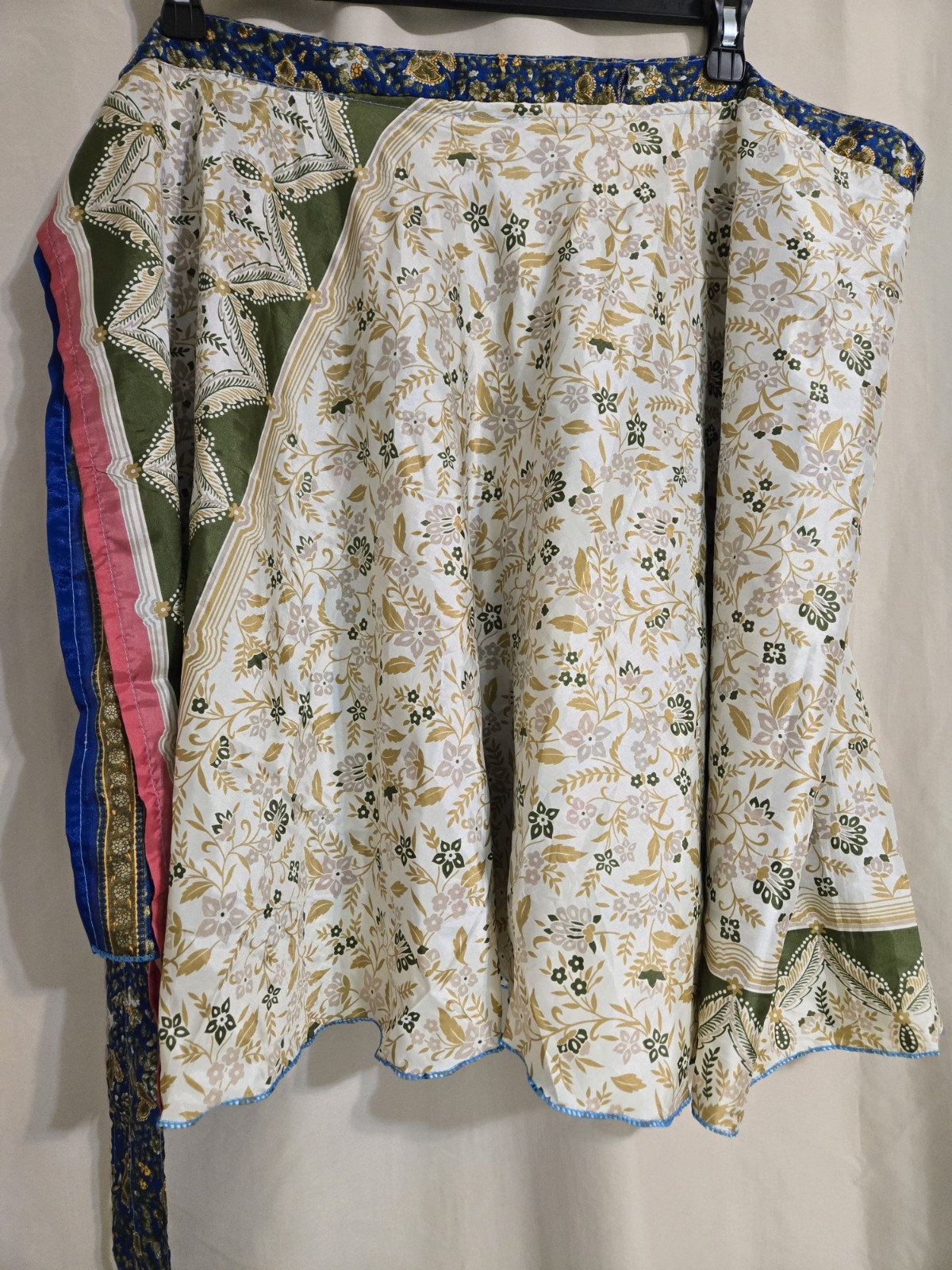 Silk Wrap Around Tie Skirt Reversible One Size Fits Many