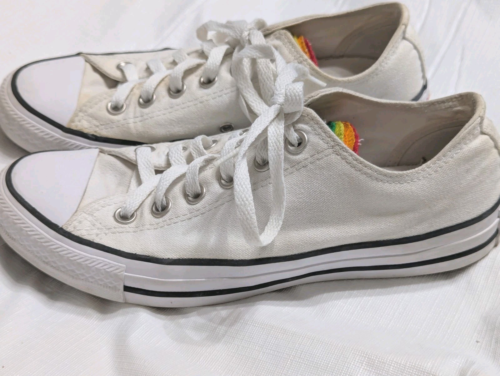 Sneakers Converse All Stars RAINBOW TONGUES Low Top Unisex Shoes Sz W8 M6 Pride