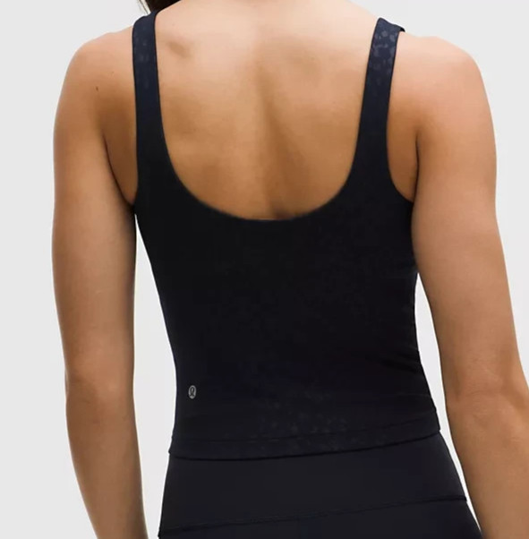 NWT lululemon Glow Up™ Tank Top Navy Leopard Polka Medium Support – Size 10