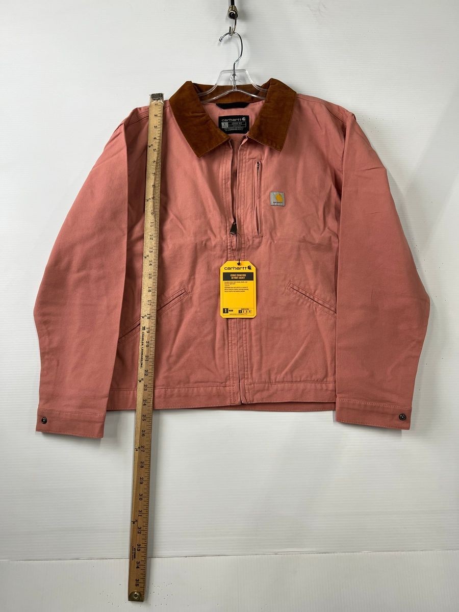 CARHARTT Iconic Crawford Detroit Jacket Women’s Size L Rose Tint