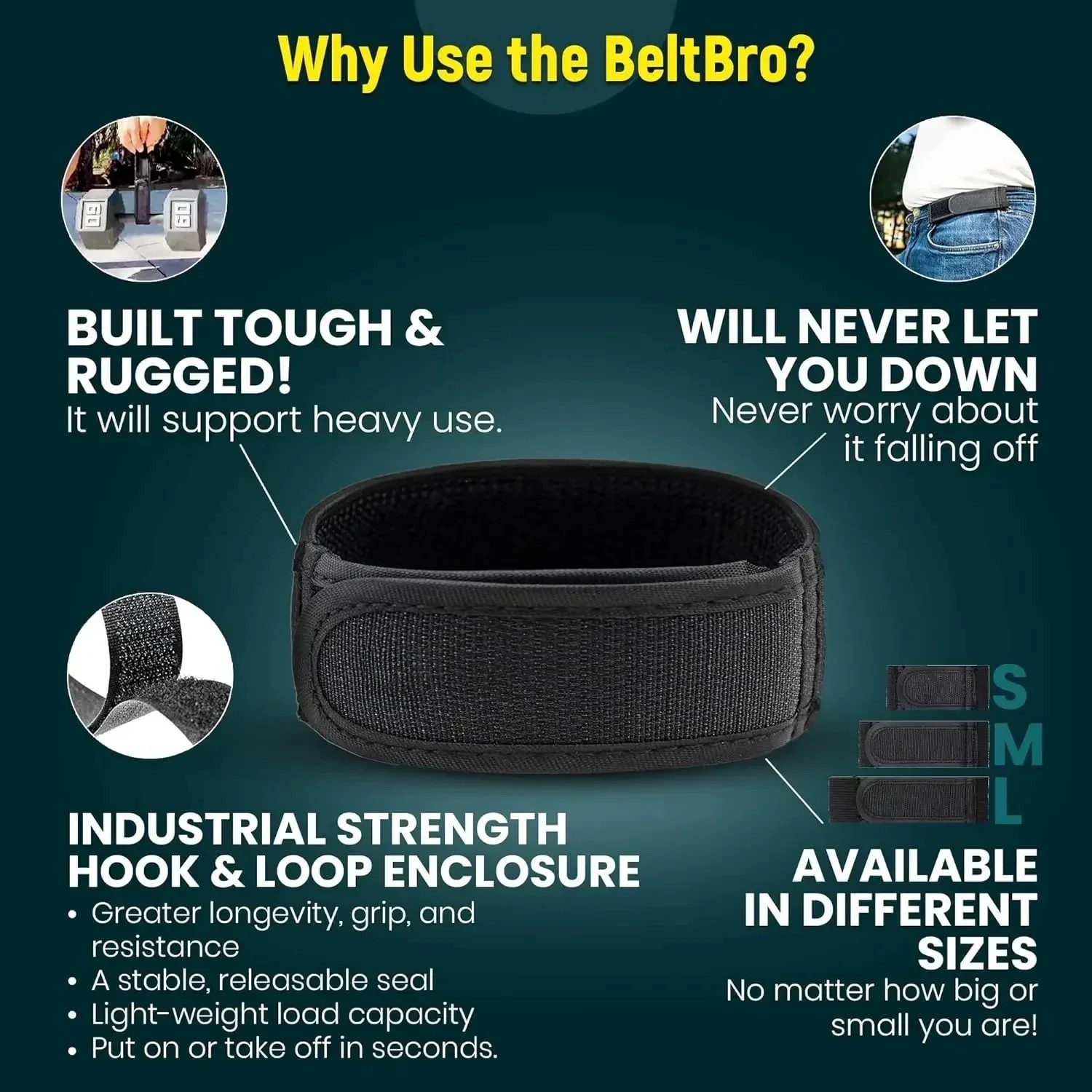 BeltBro Pro Pairs For Men Next Gen BeltPro Buckle-Free Elastic Belt
