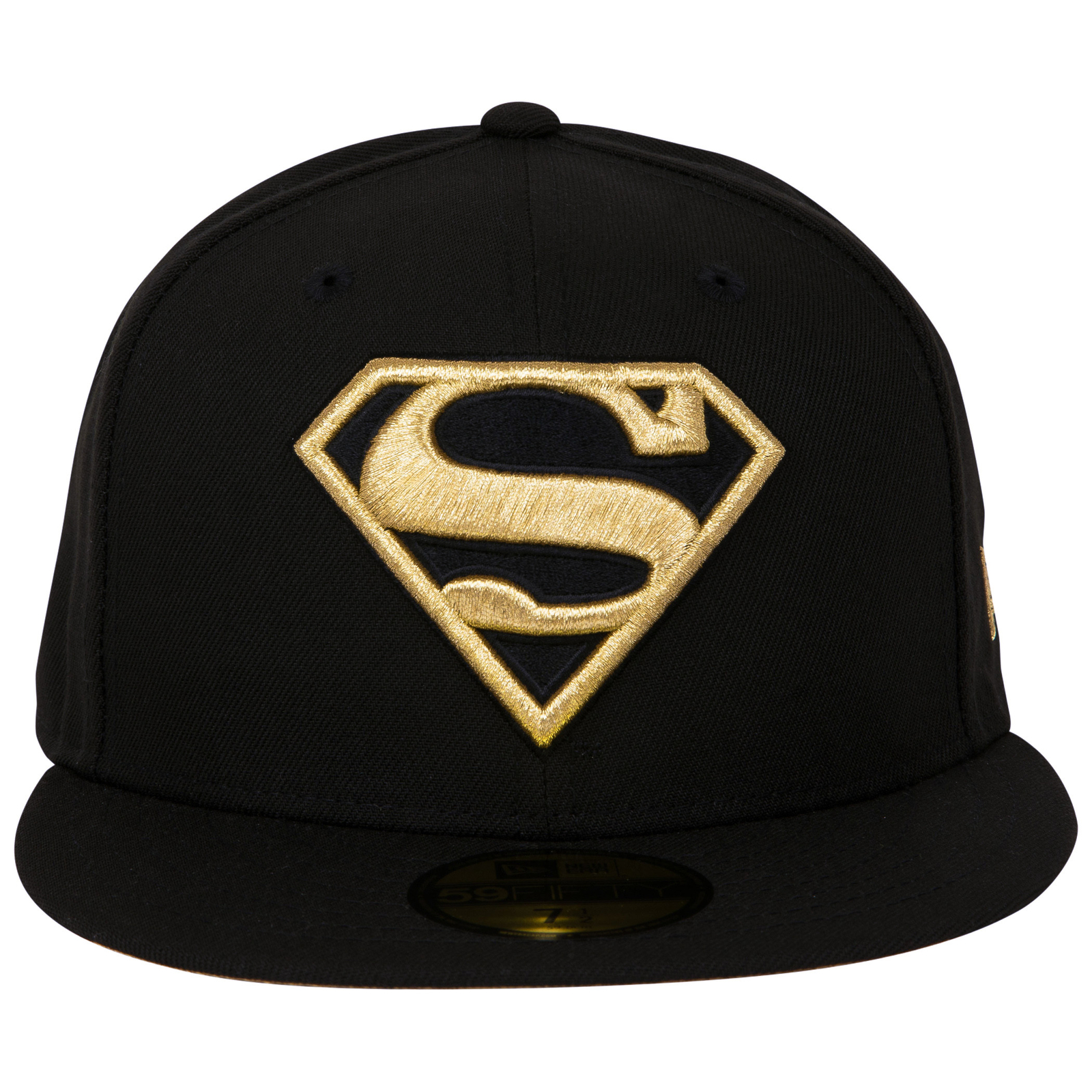 Superman Gold Logo Black Colorway New Era 59Fifty Fitted Hat Black