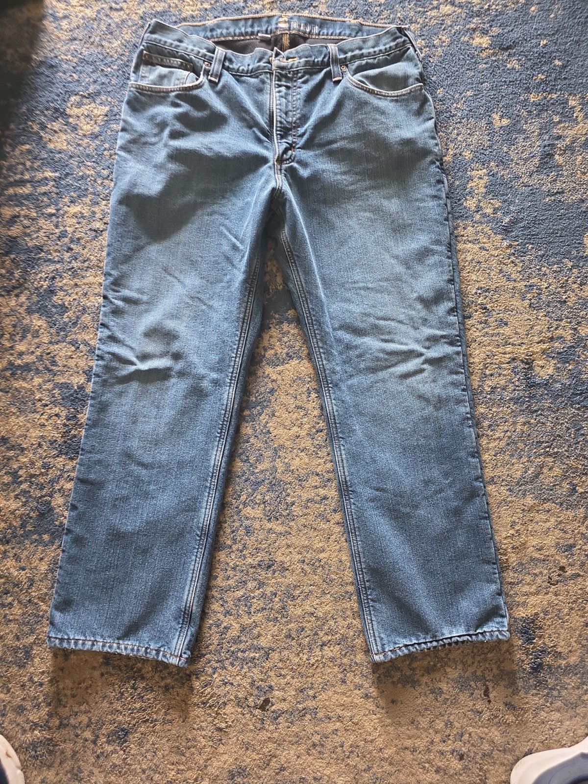 Carhartt Men’s Relaxed Fit 38×30 Denim Work Jeans 101483-968 Mens