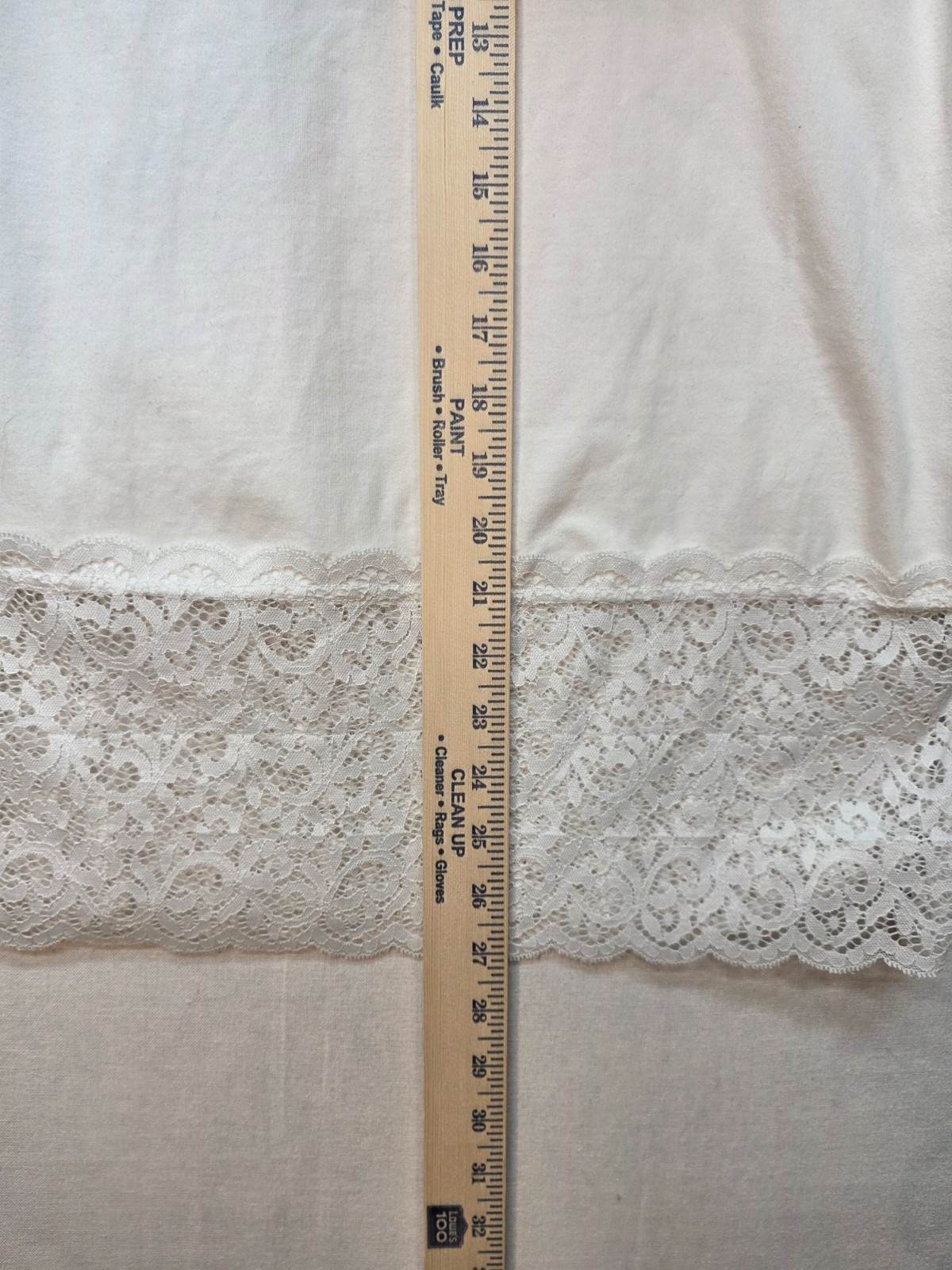 Ruby Ribbon White Lace Extender Tank Top Tunic Layering Cami Scoop Neck (L)