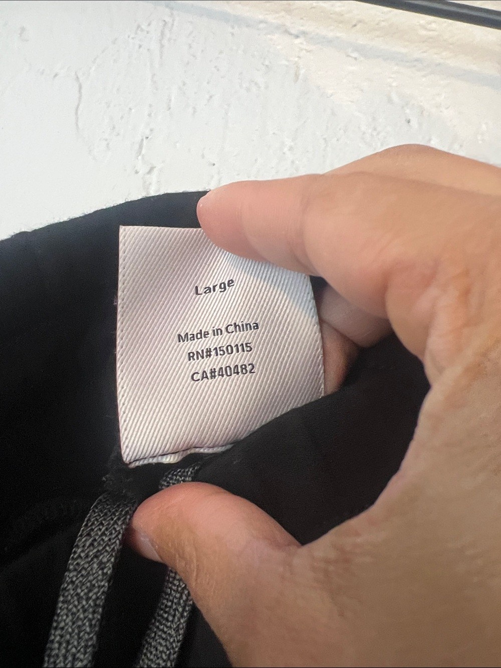 Varley double soft Black Joggers with Gray Drawstring