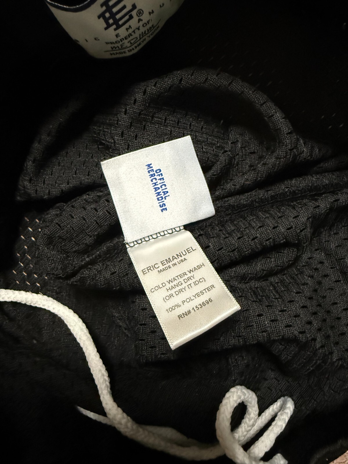 NEW Eric Emanuel EE Basic Short (SS23) Black/Black/White AUTHENTIC Size S-XL