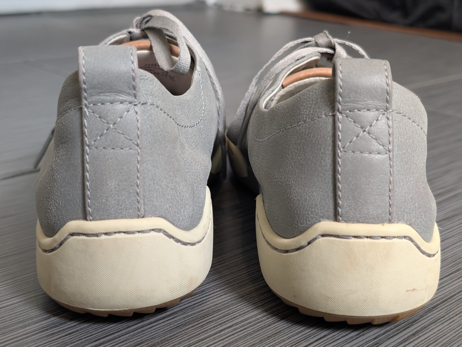 Dansko Gray Leather Lace-Up Renae Sneakers Casual Shoes EU 38 US Women’s 7.5/8