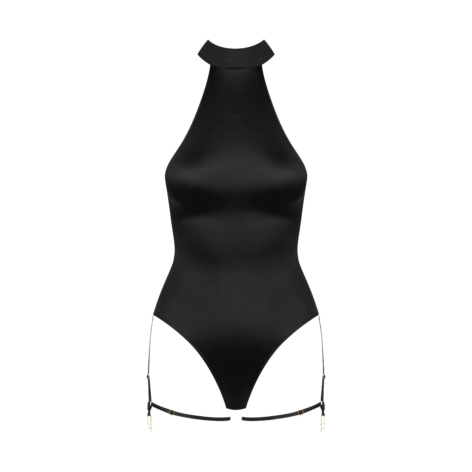Maison Close American Neckline Thong Bodysuit with Garter Belt French Kiss
