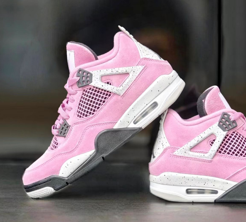 Jordan 4 “Orchid” Retro Basketball sneakers pink Shoes for Unisex Size