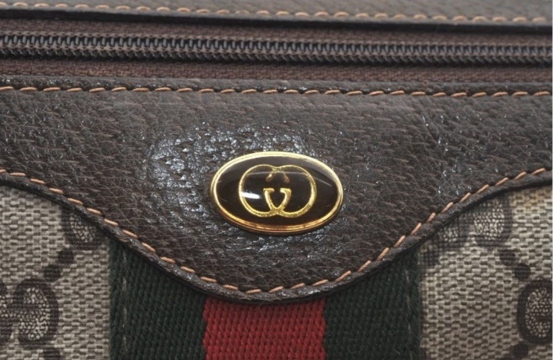 Vintage Gucci Sherry Monogram Boston Bag